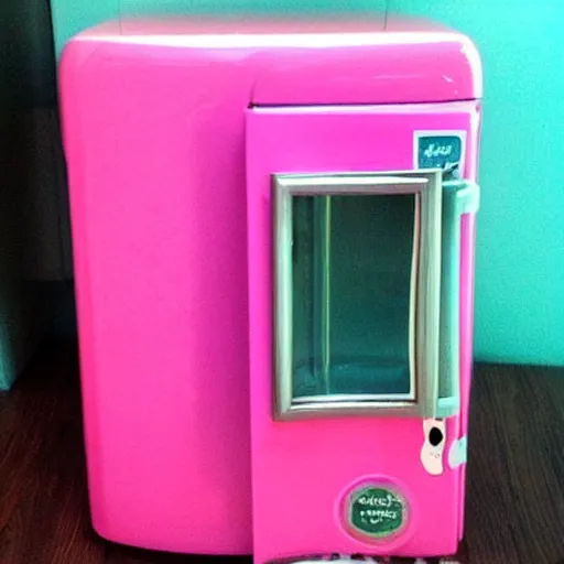 Image similar to tiny cute fridge with human features, super cute, tiny , adorable, awww aspiring, very cute