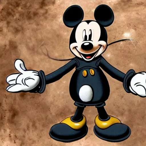 Image similar to Mickey mouse × dark souls