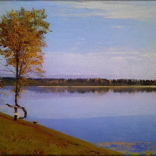 Prompt: lake by isaac levitan