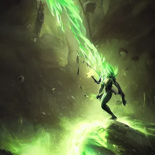 Image similar to green nature humanoid tornado character, epic fantasy style, in the style of Greg Rutkowski, mythology artwork