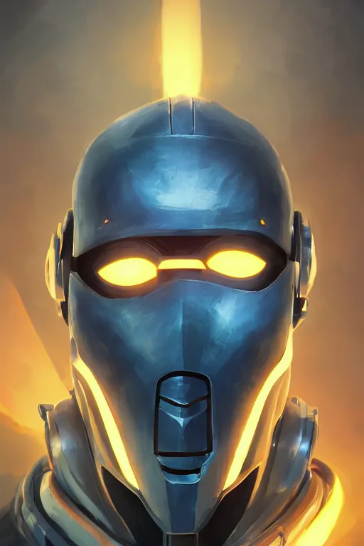 Image similar to epic mask helmet robot ninja portrait stylized as fornite style game design fanart by concept artist gervasio canda, behance hd by jesper ejsing, by rhads, makoto shinkai and lois van baarle, ilya kuvshinov, rossdraws global illumination radiating a glowing aura global illumination ray tracing hdr render in unreal engine 5