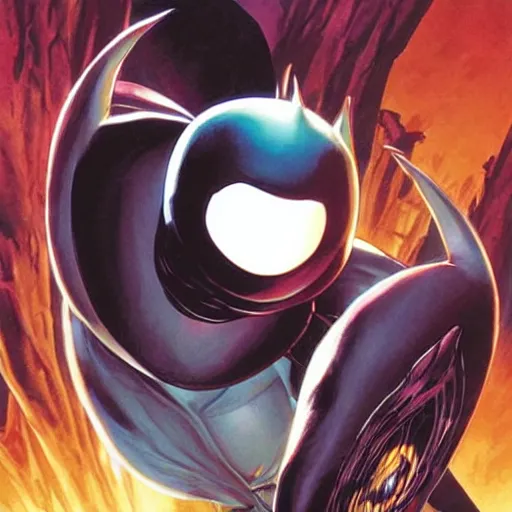 Prompt: comic book cover for'hollow knight ', art by alex ross