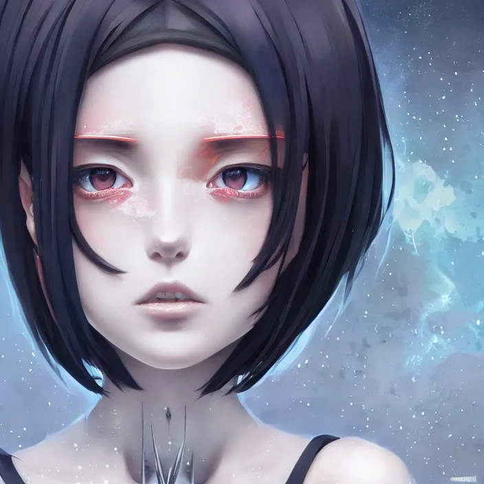 Image similar to symmetrical gorgeous anime girl cyborg - by tom bagshaw, by ilya kuvshinov, rtx rendering, octane render 1 2 8 k, maya, extreme high intricate details by wlop, digital anime art by ross tran, medium shot, close up shot, composition by sana takeda, dramatic lighting by greg rutkowski, 8 k, trending on artstation