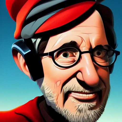 Image similar to face icon stylized minimalist steven spielberg, loftis, cory behance hd by jesper ejsing, by rhads, makoto shinkai and lois van baarle, ilya kuvshinov, rossdraws global illumination