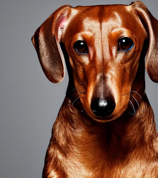 Prompt: owen wilson as a dachshund : : headshot : : studio lighting,