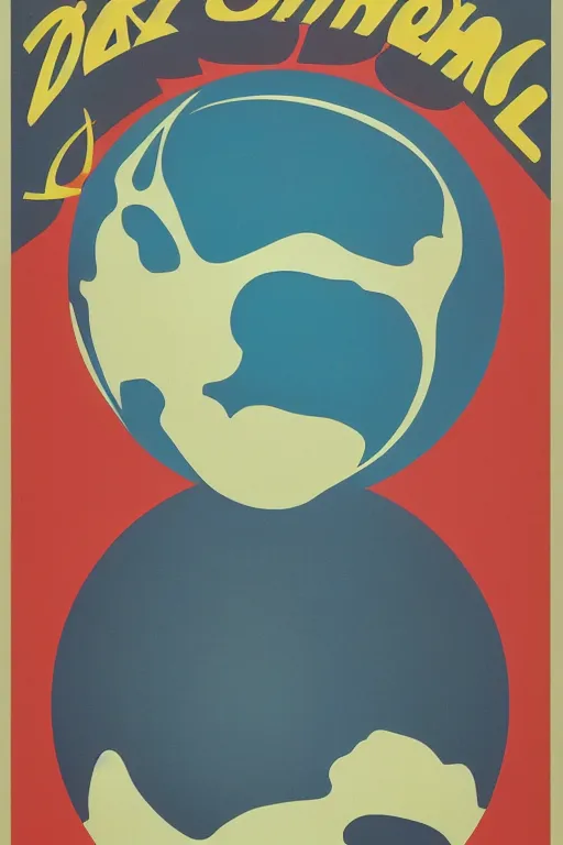 Image similar to poster of earth, 1 9 5 0 s style, futuristic design, dark, symmetrical, washed out color, centered, art deco, 1 9 5 0's futuristic, glowing highlights, intense