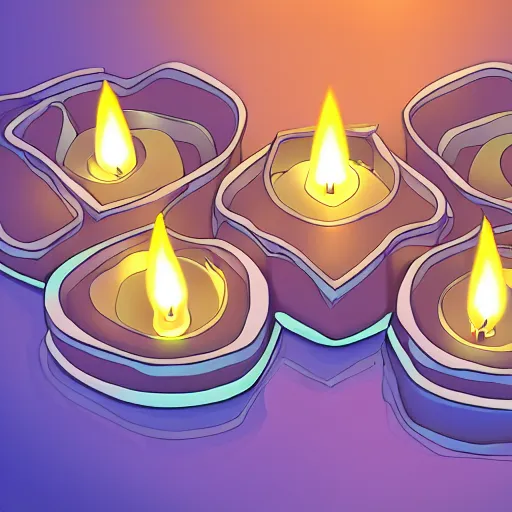 Prompt: glowing candle symmetrical, highly detailed, digital art, sharp focus, trending on art station, anime art style