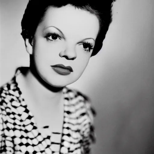 Prompt: photographic portrait of a hybrid of k. j. steinberg and judy garland aged 2 2, with a fringe, 8 k