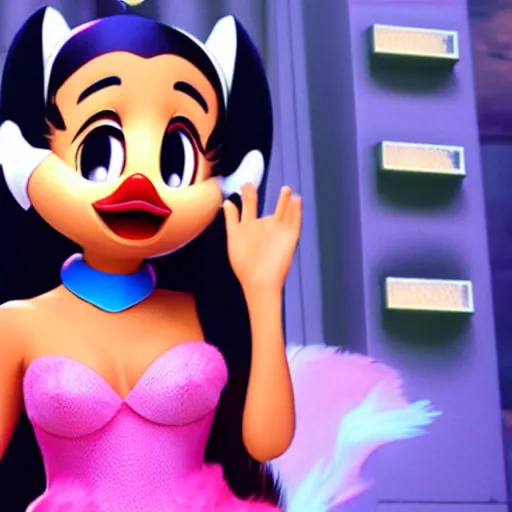 Image similar to ariana grande as a special guest in movie duck tales