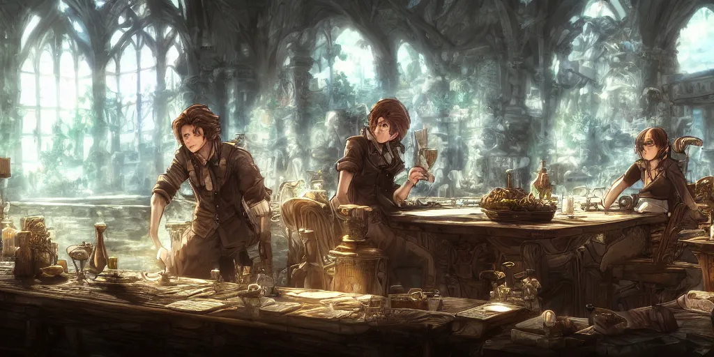 Prompt: let us not seek to satisfy our thirst for freedom by drinking from the cup of bitterness and hatred. ultrafine highly detailed hyper colorful illustration, sharp focus, octopath traveler, final fantasy, unreal engine highly rendered, global illumination, radiant light, intricate and detailed environment