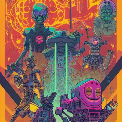 Prompt: Love Death + Robots, by josan gonzales and Dan Mumford