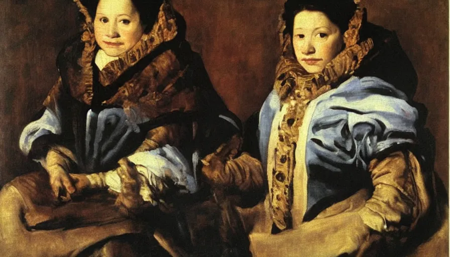 Image similar to diego velasquez, woman, painting,