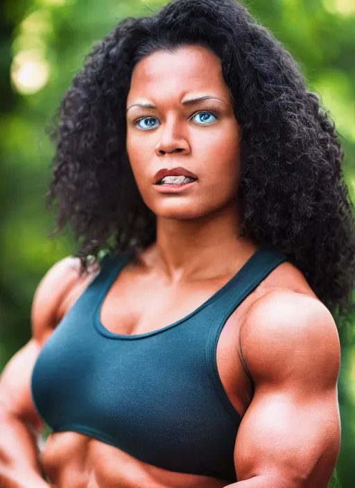 Image similar to A full portrait photo of real-life women hulk, f/22, 35mm, 2700K, lighting, perfect faces, award winning photography.