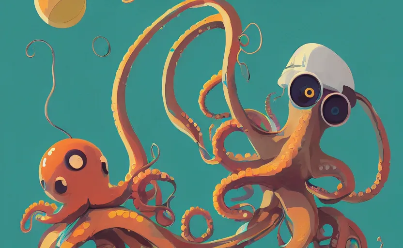 Image similar to chef octopus, james gilleard, print, game art