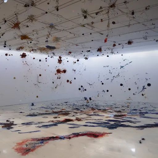 Prompt: Liminal space in outer space by Cai Guo-Qiang