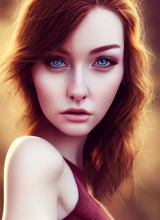 Image similar to a gorgeous scottish female photo, professionally retouched, soft lighting, realistic, smooth face, full body shot, torso, dress, perfect eyes, sharp focus on eyes, 8 k, high definition, insanely detailed, intricate, elegant, art by artgerm and jason chan