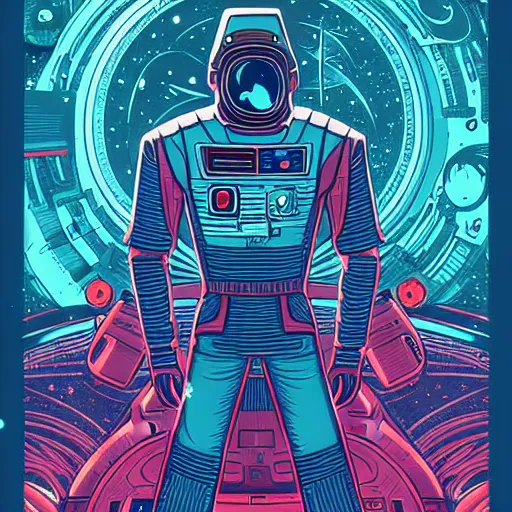 Image similar to 23rd century Space Pirate by James Jean Dan Mumford Strongstufftom