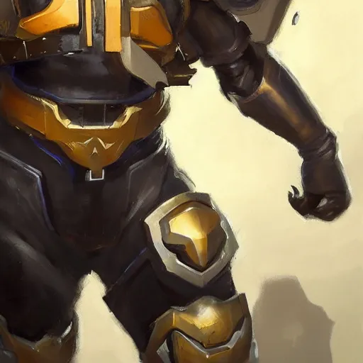 Image similar to greg manchess portrait painting of partially armored umbreon as overwatch character, medium shot, asymmetrical, profile picture, organic painting, sunny day, matte painting, bold shapes, hard edges, street art, trending on artstation, by huang guangjian, gil elvgren, ruan jia, greg rutkowski, gaston bussiere