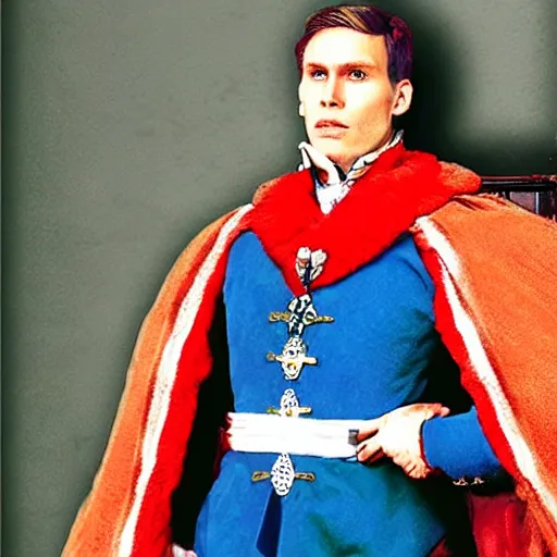 Image similar to jerma as king of england