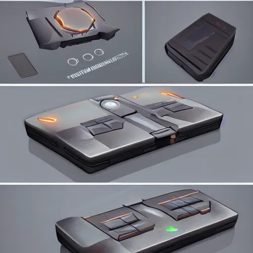 Image similar to modular game item, futuristic battery pack, very realistic , artstation, concept art ,