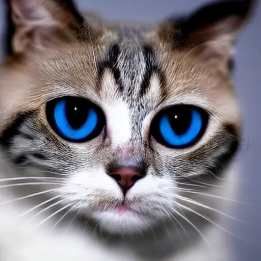 Prompt: a cat with three eyes