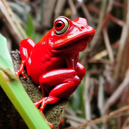 Image similar to a big red frog