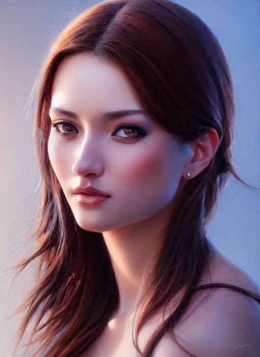 Image similar to photo of a gorgeous young woman in the style of stefan kostic, realistic, sharp focus, 8k high definition, insanely detailed, intricate, elegant, art by stanley lau and artgerm