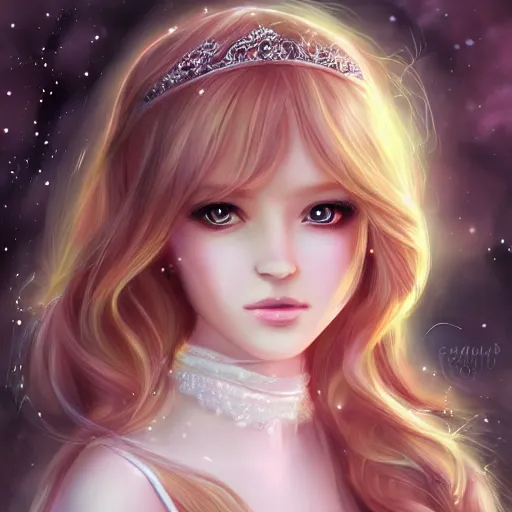 Prompt: realistic beautiful gorgeous natural cute, fantasy, elegant, lovely, princess girl, art drawn full hd, 4 k, highest quality, in artstyle by professional artists wl, kawaii