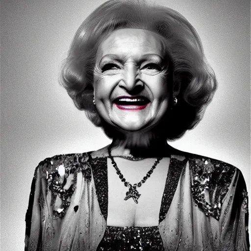 Image similar to betty white as an alien photography by david yarrow