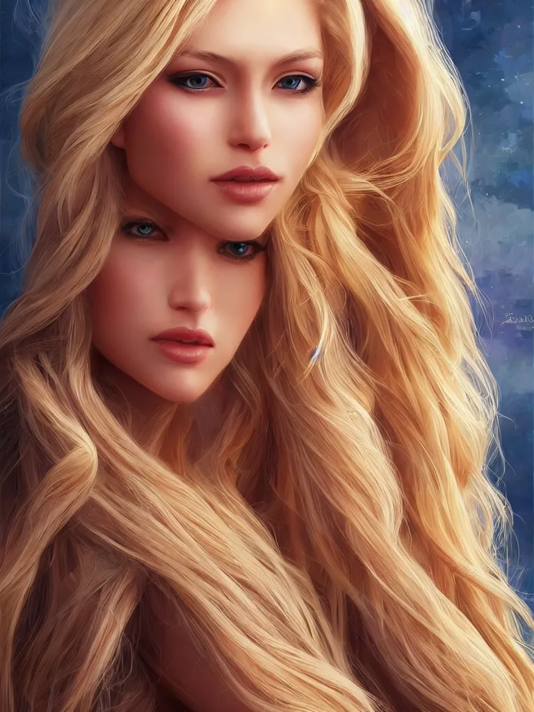 Prompt: a gorgeous female with long blonde hair in the style of stefan kostic, realistic, full body, sharp focus, 8 k high definition, insanely detailed, intricate, elegant, art by stanley lau and artgerm, floating embers