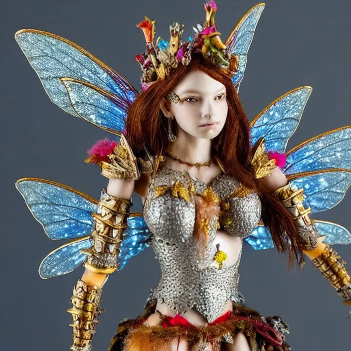 Prompt: photograph of a real - life beautiful!! fairy queen with bejewelled armour. extremely detailed. 8 k