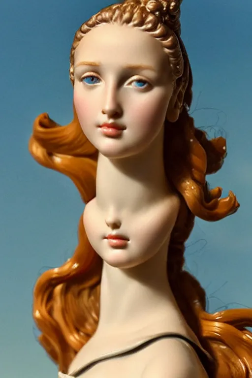 Image similar to beautiful portrait of a woman, the birth of venus collectable toy action figure