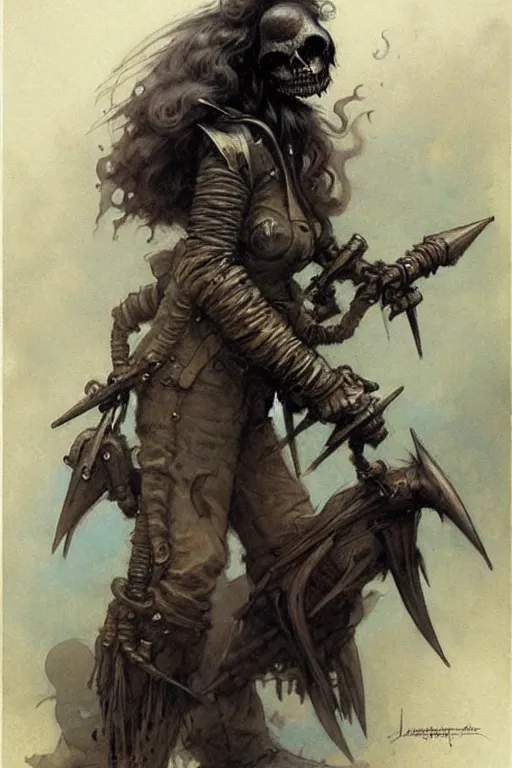 Image similar to (((((1950s death dealer . muted colors.))))) by Jean-Baptiste Monge !!!!!!!!!!!!!!!!!!!!!!!!!!!