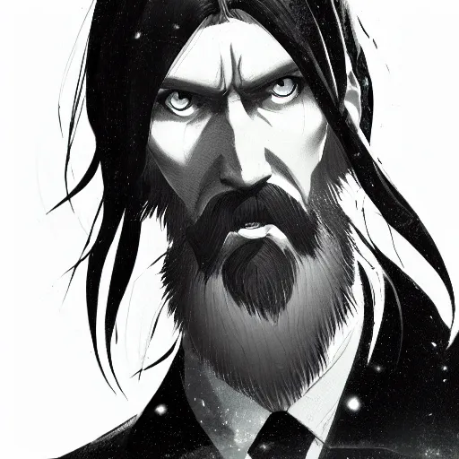 Image similar to portrait of grigori rasputin, anime fantasy illustration by tomoyuki yamasaki, kyoto studio, madhouse, ufotable, square enix, cinematic lighting, trending on artstation