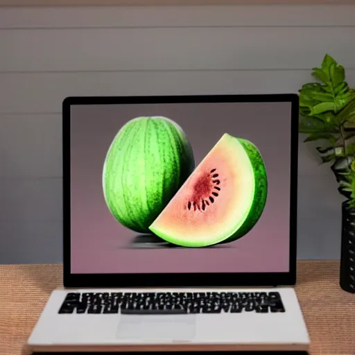 Image similar to a laptop shaped like a melon