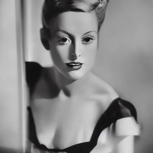 Prompt: portrait of an actress by Cecil Beaton, glamorous Hollywood style lighting, black and white, photorealistic