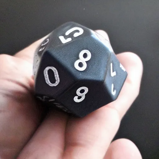 Prompt: D20 dice made out of charcoal sitting in fire