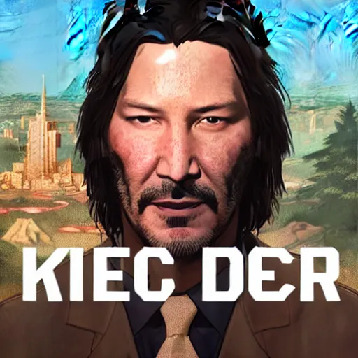 Image similar to Keanu Reevez in disco elysium