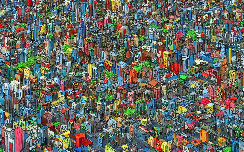 Image similar to plastic toy city potemkin fantastical cityscape, award winning digital art