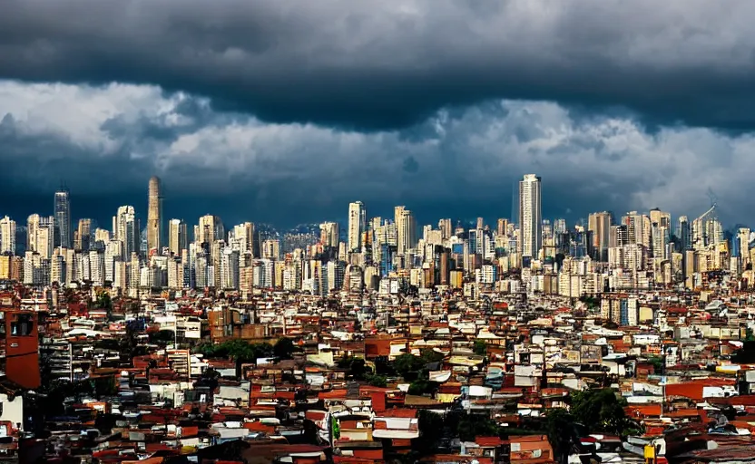 Prompt: skyline of a south american city