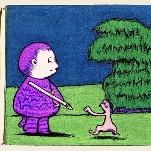 Image similar to Harold and the Purple Crayon by Maurice Sendak
