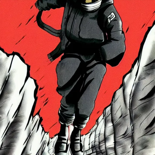 Prompt: kakashi in akira style