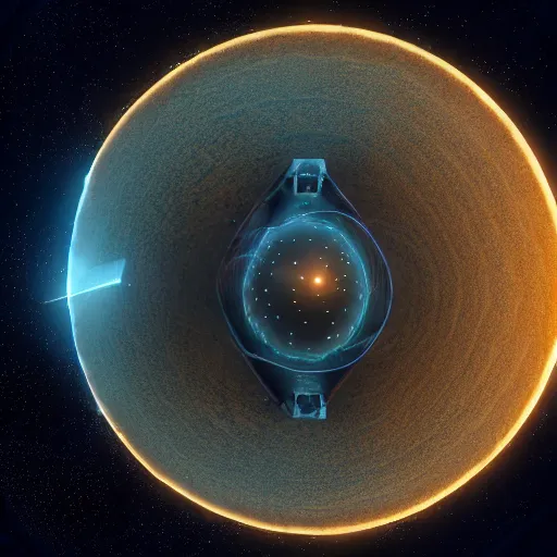 Prompt: a dyson sphere surrounding a star, rendered in cryengine