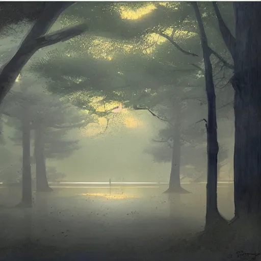 Image similar to Japanese Torii, morning , by Grzegorz Rutkowski