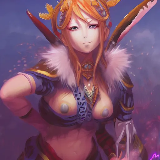 Image similar to anime portrait of Nami as a shaman yedi using dark force to eliminate trump as an anime antagonist by Stanley Artgerm Lau, WLOP, Rossdraws, James Jean, Andrei Riabovitchev, Marc Simonetti, and Sakimichan, trending on artstation