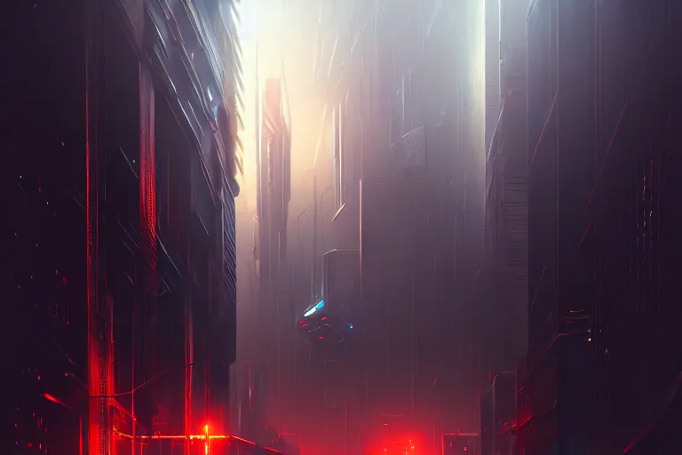 Image similar to gigantic cyberpunk megastructure, sidewalk, size comparsion, night, dramatic lighting, chiaroscuro, high detail, painted by greg rutkowski, painted by igor kieryluk, painted by raymond swanland, trending on artstation