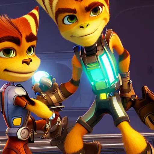 Prompt: ratchet and clank