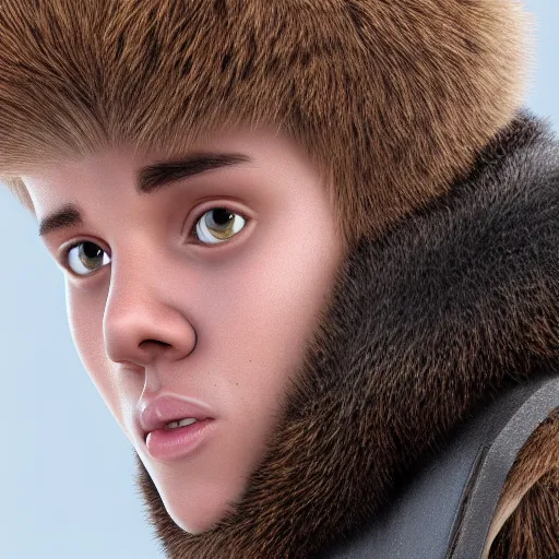 Image similar to hyperrealistic dslr film still of justin bieber disguised as anthropomorphic ( beaver ), stunning 8 k octane comprehensive 3 d render, inspired by istvan sandorfi & greg rutkowski & unreal engine, perfect symmetry, dim volumetric cinematic lighting, extremely hyper - detailed, incredibly real lifelike attributes & flesh texture, intricate, masterpiece, artstation