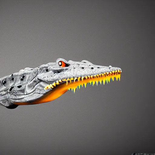 Image similar to cyborg crocodile but minimalistic corporative art, colorful, v - ray, trending on artstation, minimalism