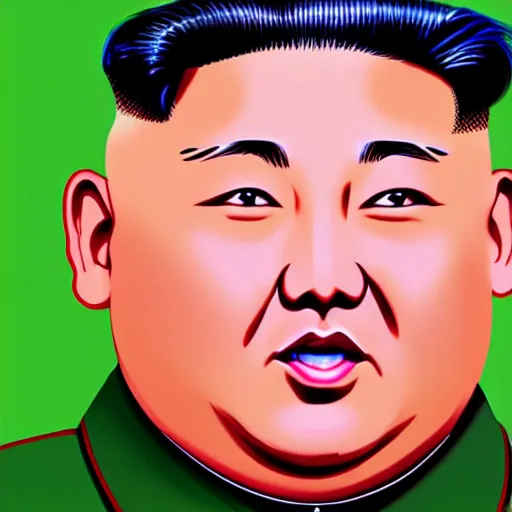 Prompt: kim jong un in anime, 4 k, hyper realistic, anime style, illustration